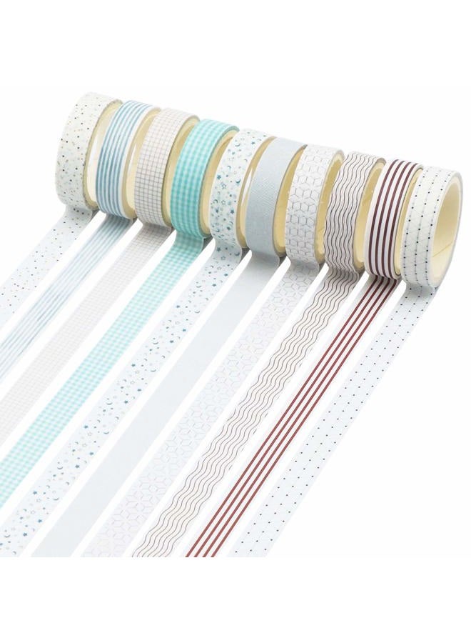 Knaid 40 Rolls of Slim Washi Tape Gift Box Set, Decorative Paper Tapes 10 mm Wide for Scrapbooking, DIY Arts and Crafts, Bullet Journal, Planner, Junk Journal, Notebooks (Pastel) - Image 3