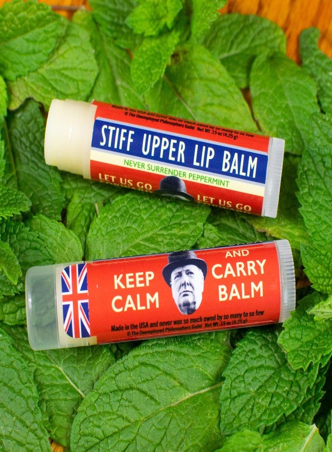 The Unemployed Philosophers Guild Winston Churchill Stiff Upper Lip Balm, Peppermint Flavored - Cruelty-Free and Made in the USA from Natural and Imported Ingredients - Image 2