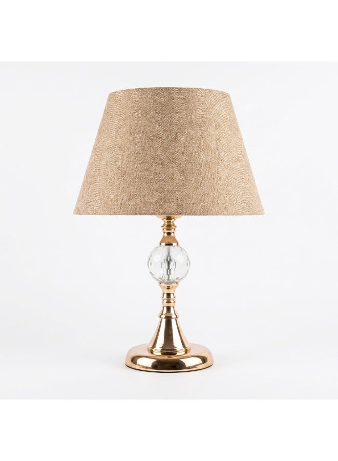 Handmade Gold Table Lamp - Single Crystal Sphere - 36cm Height - Image 2