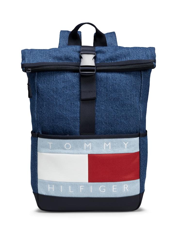 TOMMY HILFIGER Kids' Flag Logo Denim Backpack - Image 1