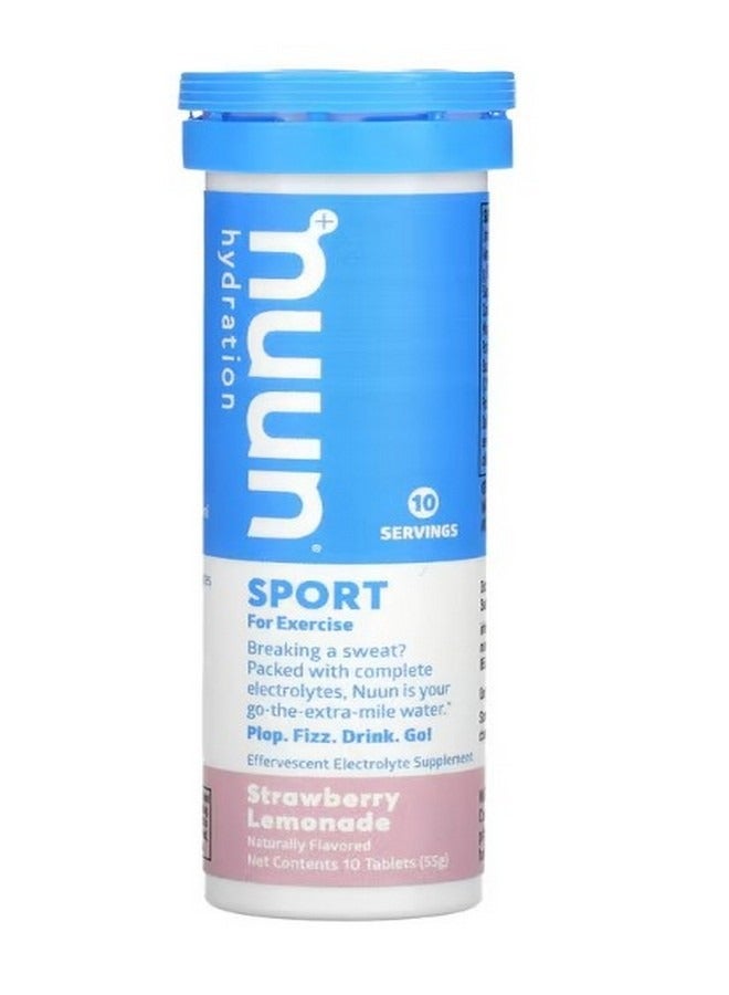 نون Hydration Sport Effervescent Electrolyte Supplement Strawberry Lemonade 10 Tablets - Image 1