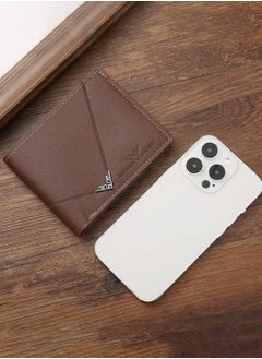 Generic 3pcs/set Men's PU Leather Wallet, Soft Stylish Plaid Pattern Wallet, Large Capacity Multi Card Slots, Can Store Large Size Papers, Small Coin Pocket, Credit Card ID Card Photo Slots, Business Style and Casual, Perfect Gift for Men  - Image 5