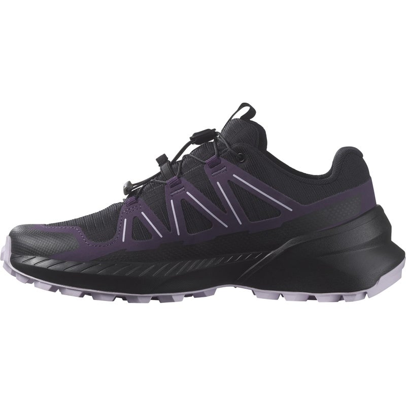 Salomon Women's SPEEDCROSS PEAK Trail Running Shoes for Women, Black / Nightshade / Orchid Petal,5 - Image 3