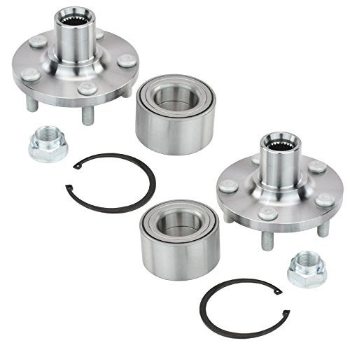 TRQ 2 Piece Front Wheel Bearing & Hub Kit Set Compatible with 2003-2010 Pontiac Vibe 2000-2005 Toyota Celica 2003-2018 Corolla 2003-2013 Matrix - Image 1