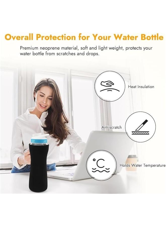 HOOKOR 2PCS Sleeve for Cirkul Water Bottle 22 oz, Water Bottle Sleeve for Cirkul Plastic & Stainless Steel Bottle, Neoprene Insulated Water Bottle Cover for Retaining Temperature - Image 2