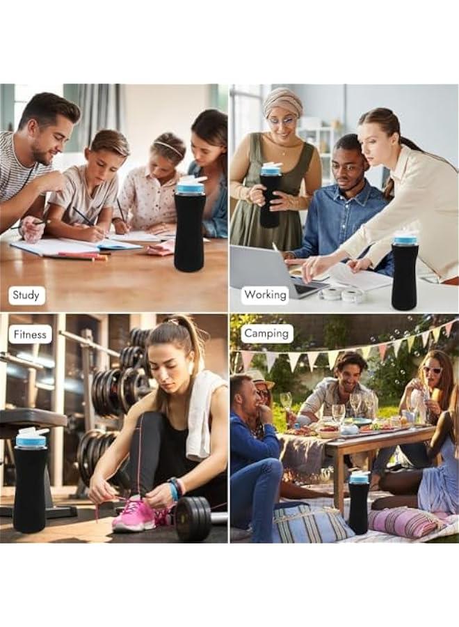 HOOKOR 2PCS Sleeve for Cirkul Water Bottle 22 oz, Water Bottle Sleeve for Cirkul Plastic & Stainless Steel Bottle, Neoprene Insulated Water Bottle Cover for Retaining Temperature - Image 5