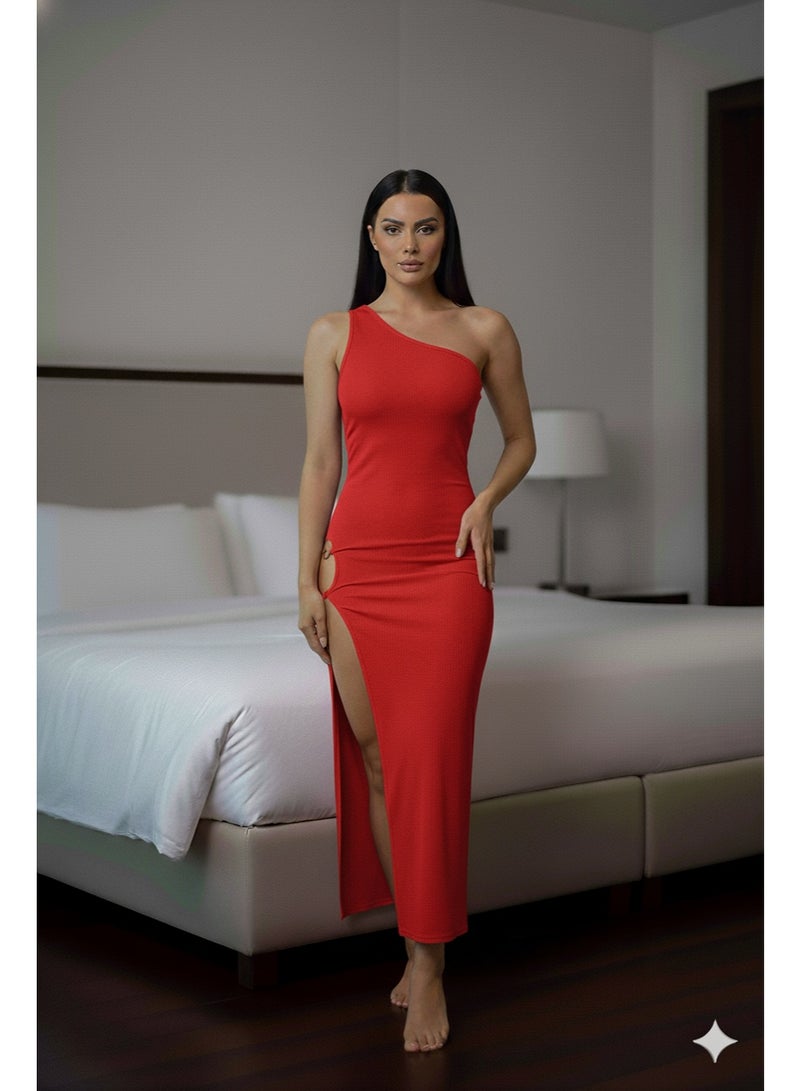 MANIKAN Women's Clothing elegant dress with a modern design, made of soft and flexible Lycra material. - Image 1