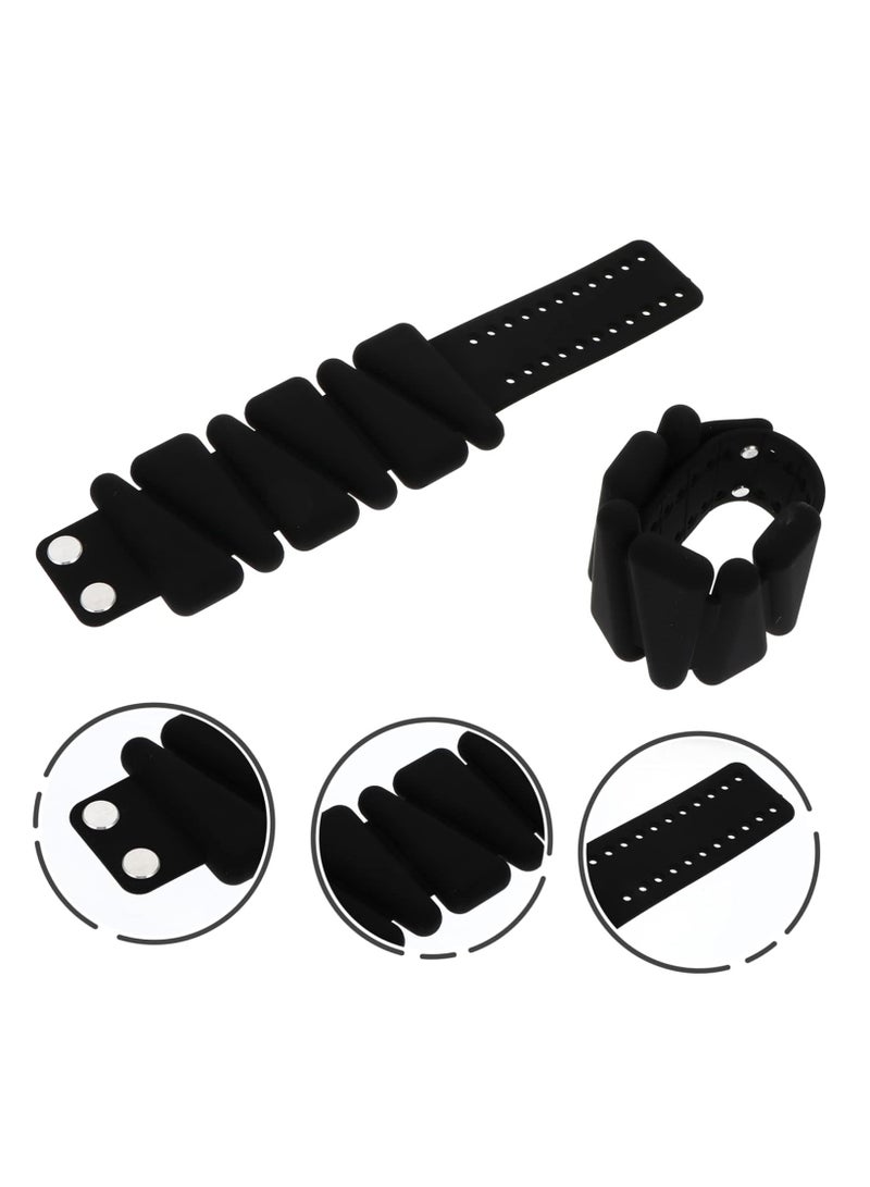 general 1 Pair Weight-bearing Bracelet Silicone Leg Bangles Heavy Duty Sand Bags Weighting Bracelet Cuff Bracelets Exercise Sand Bags Heavy Duty Fitness Wrist Sandbag Silica Gel - Image 3