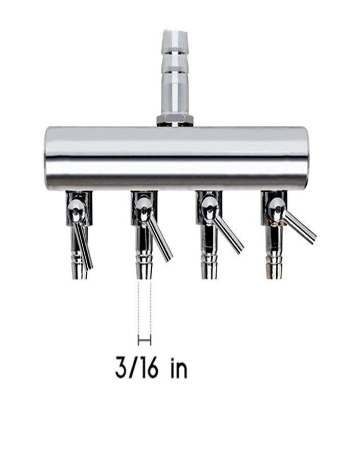 bnafes صمام هواء حوض السمك من BNAFES، مشعب رباعي الاتجاهات، مضخة تدفق الهواء، أنبوب موزع، صمام تحكم ذراع - Image 2