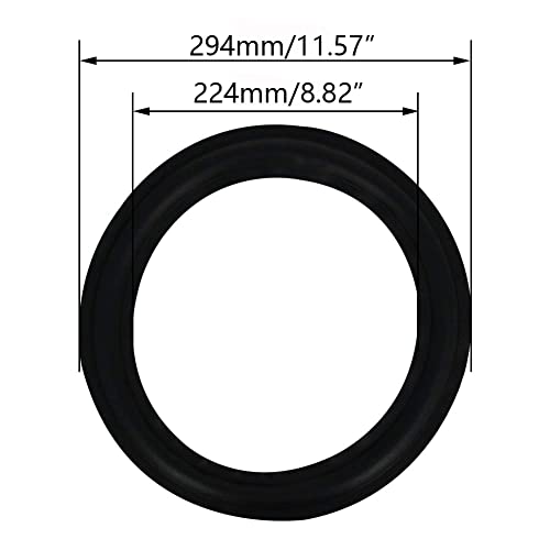 Fielect 12 Inch Speaker Rubber Edge Surround Rings Replacement Parts for Speaker Repair or DIY 2pcs - Image 2