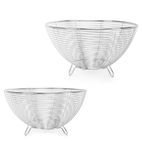 Livabber Wire Fruit Bowl, Stainless Steel Fruit Basket For Kitchen Counter, Large Capacity Fruit Holder Storage Baskets - Image 2