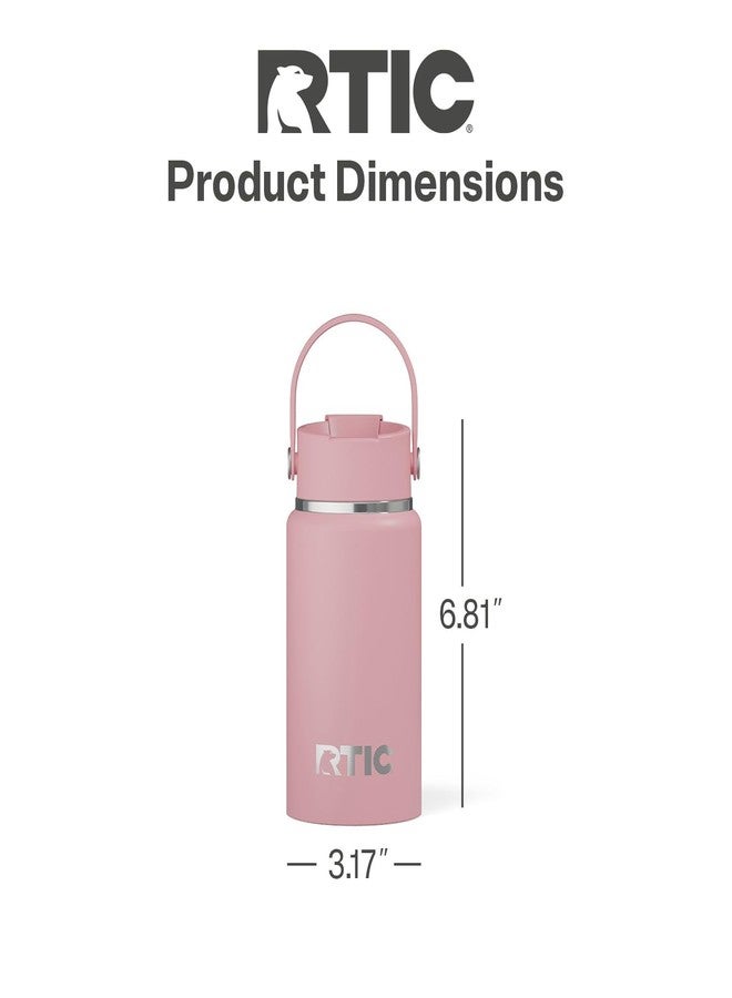RTIC 16oz Outback Water Bottle, Ceramic Lined, Insulated, Stainless Steel, Double Wall Vacuum-Insulation, Leak-Proof Lid, BPA-Free Water Flask Hiking, Running, Sports, Outdoor, Dusty Rose - Image 4