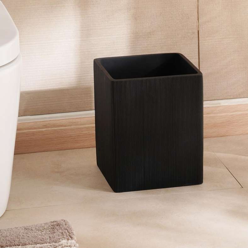 Pan Home سلة مهملات سوداء للمنزل