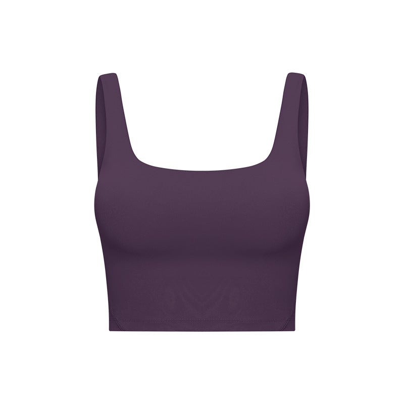 Generic Seamless Yoga Tank Top with Built-in Bra DW120 Black  - Image 2