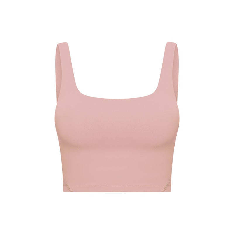 Generic Seamless Yoga Tank Top with Built-in Bra DW120 Black  - Image 3
