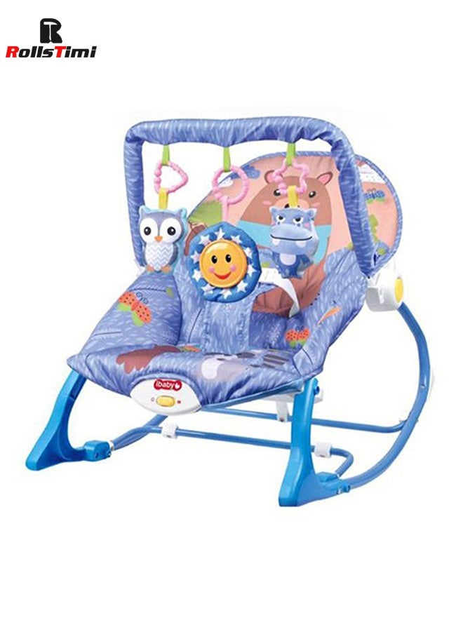 RollsTimi  Foldable Baby Rocking Chair With Music Vibration And Hanging Toys  - Image 2