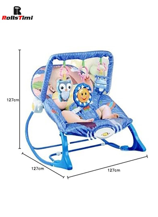 RollsTimi  Foldable Baby Rocking Chair With Music Vibration And Hanging Toys  - Image 4