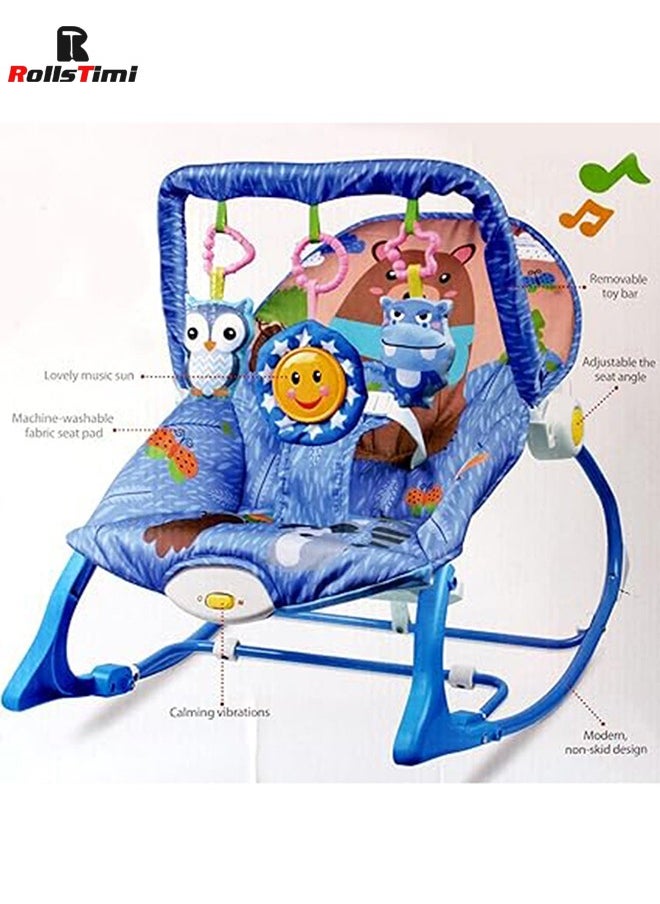 RollsTimi  Foldable Baby Rocking Chair With Music Vibration And Hanging Toys  - Image 5