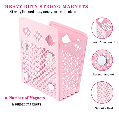 zeyce Magnetic Pencil Holder - Magnetic Locker Organizer, 1 Pack Pen Holder Locker Accessories for School and Office (1 Pack Pink) - Image 2