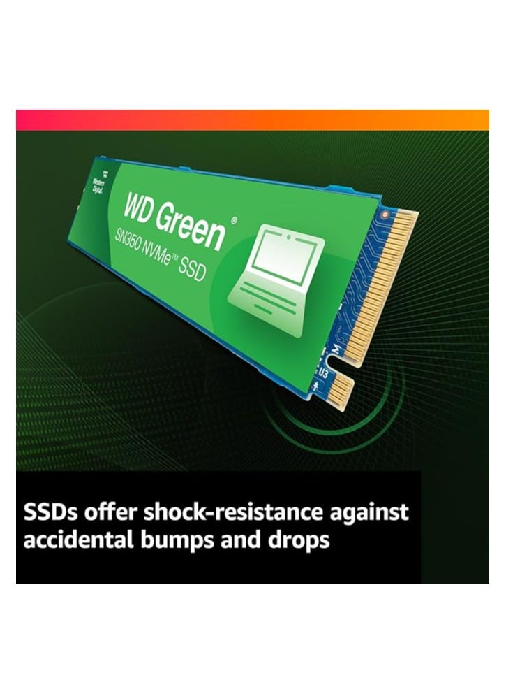 الرقمية الغربية ويسترن ديجيتال 500GB WD SN350 SSD بمنفذ PCIe الجيل الثالث x4 مستديمة v1.3 M.2 2280 سرعة قراءة تصل إلى 2400 ميجابايت ثانية كتابة 1500 ميجابايت ثانية محرك الحالة الصلبة داخلي  - Image 2