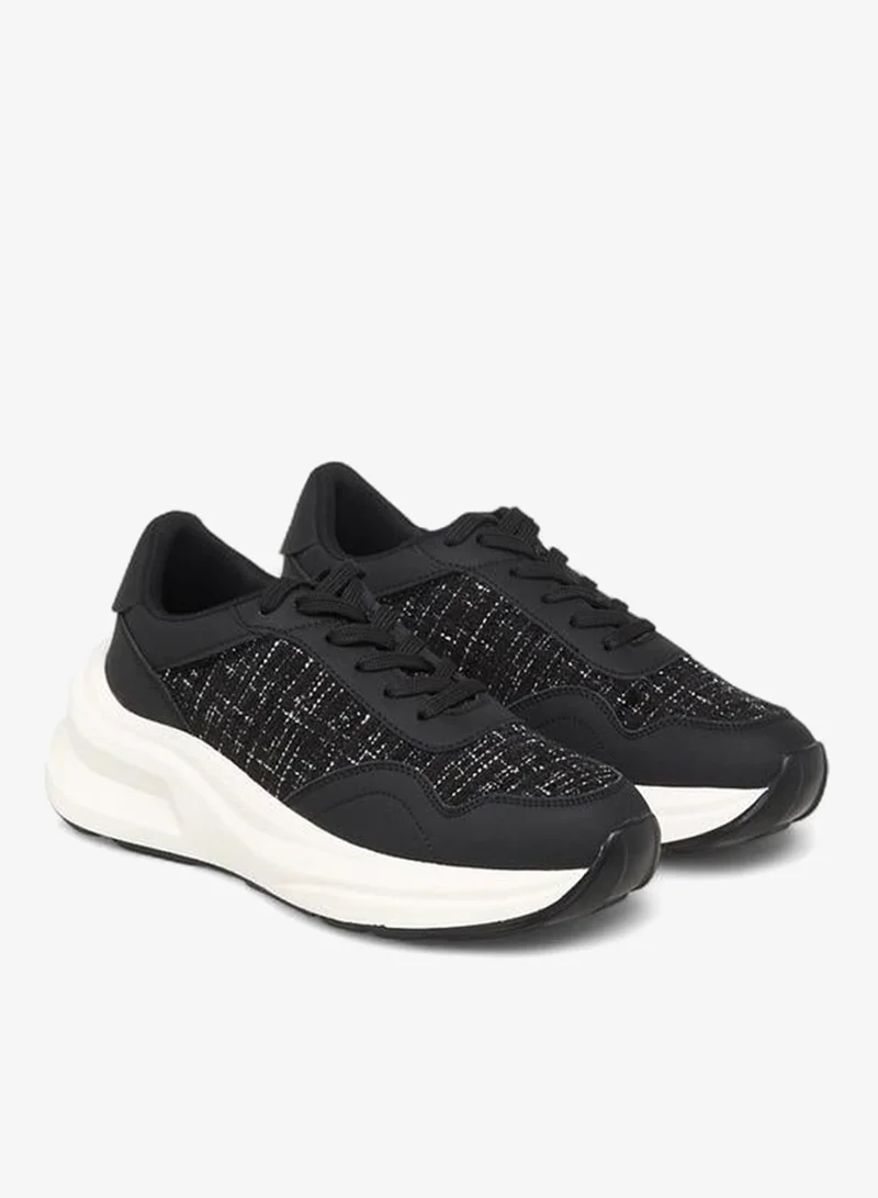 Women Panelled Lace-Up Sneakers