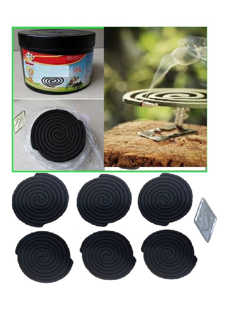 Generic - Mosquito and Flying Insect Repellent Incense Box, 18 Spiral Tablets - Image 1