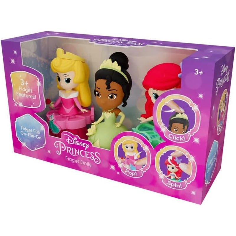 Eolo - Disney Princess Fidget Fun 9cm 3 Pieces Set (Ariel, Tiana, Aurora) with Keychain - FDP902-3A - Image 5