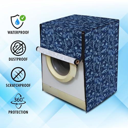 Lithara Front Load Fully Automatic Washing Machine Cover for LG, Samsung, IFB, Whirlpool, Suitable for 8 kg,9 kg & 10 kg - Waterproof, Dustproof Cover (Print-4) - Image 4