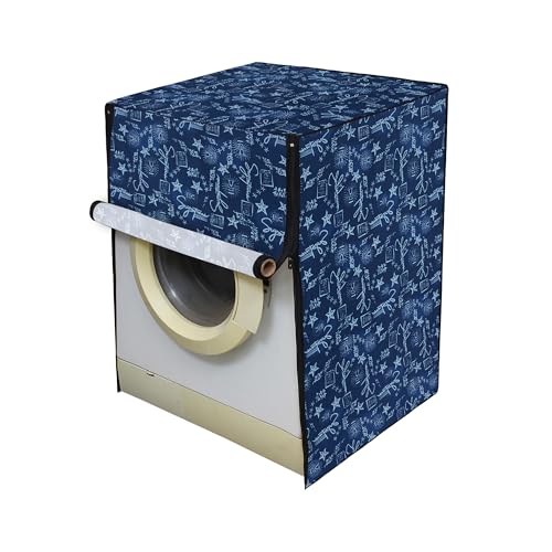 Lithara Front Load Fully Automatic Washing Machine Cover for LG, Samsung, IFB, Whirlpool, Suitable for 8 kg,9 kg & 10 kg - Waterproof, Dustproof Cover (Print-4) - Image 1