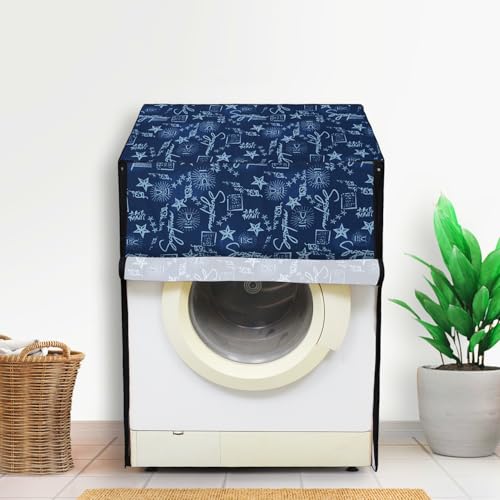Lithara Front Load Fully Automatic Washing Machine Cover for LG, Samsung, IFB, Whirlpool, Suitable for 8 kg,9 kg & 10 kg - Waterproof, Dustproof Cover (Print-4) - Image 2
