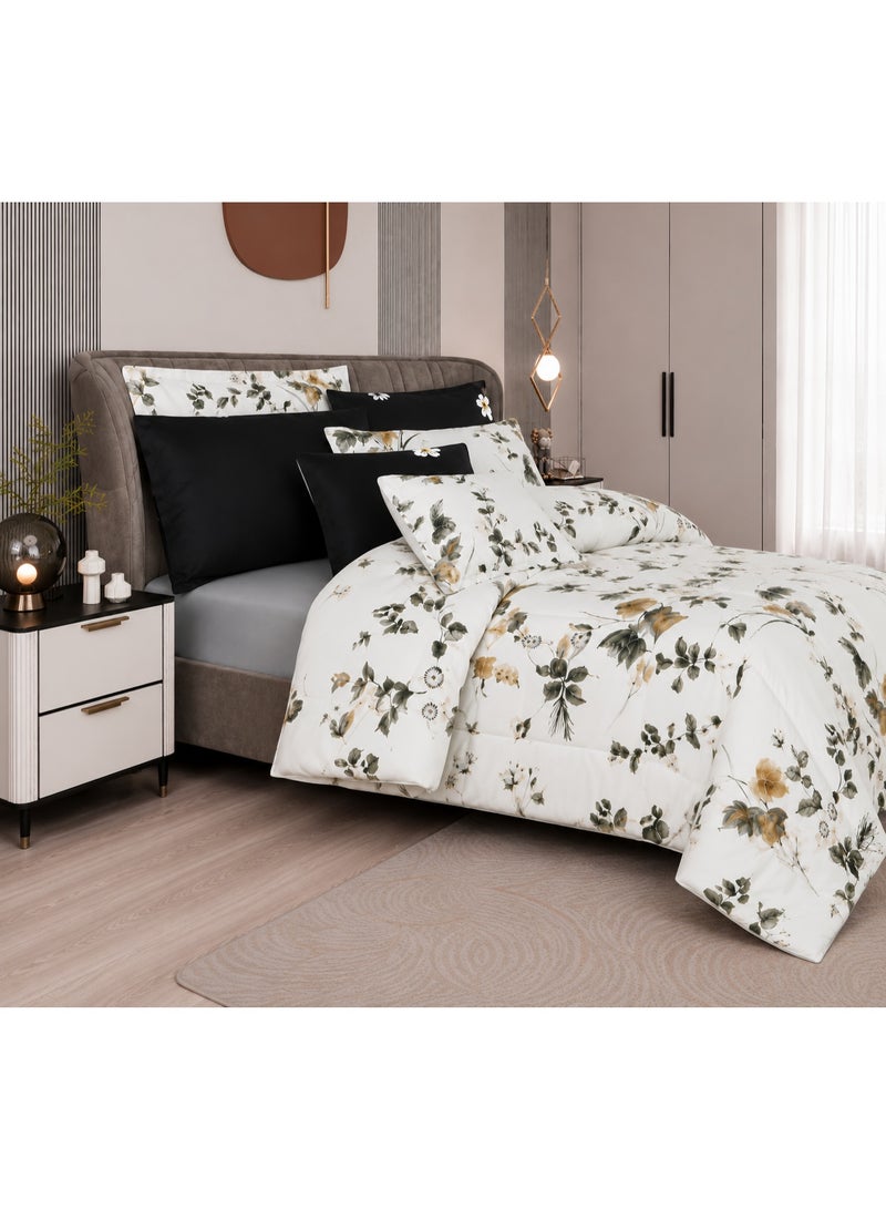 Luxury 8-Piece Comforter Set – King Size, Microfiber Fabric, – Fits 200x200 cm size bed, soft 100 GSM filling - Image 5