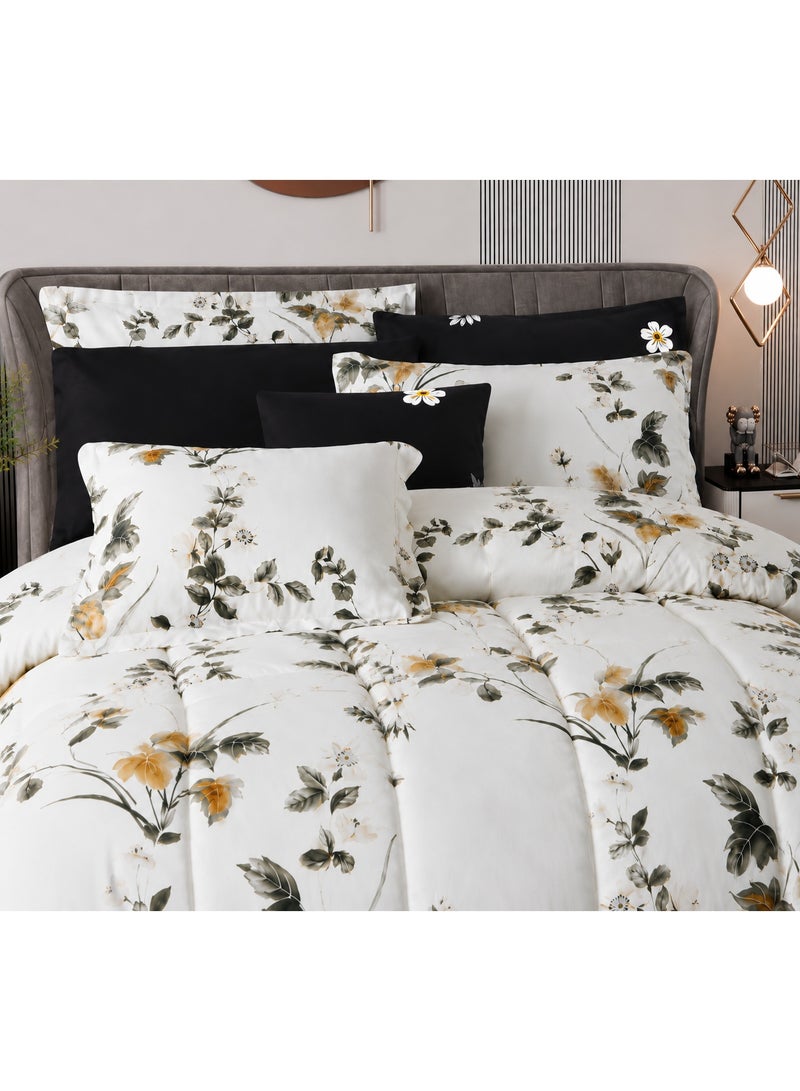 Luxury 8-Piece Comforter Set – King Size, Microfiber Fabric, – Fits 200x200 cm size bed, soft 100 GSM filling - Image 3