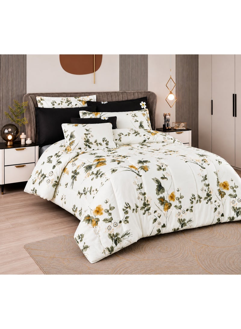 Luxury 8-Piece Comforter Set – King Size, Microfiber Fabric, – Fits 200x200 cm size bed, soft 100 GSM filling - Image 4