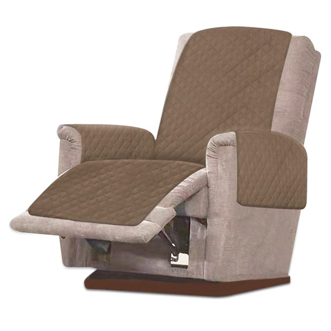 RECLINER CHAIR COVER WATERPROOF FURNITURE PROTECTOR SLIP NONSLIP RECLINER COVER 1 SEATER CHAIR SOFA SLIPCOVER ARMCHAIR FURNITURE PROTECTOR COUCH FOR PETS KIDS CAMEL