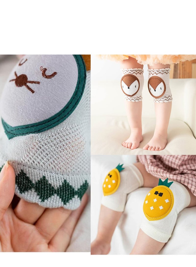 Generic 4 Pairs Baby Knee Pads for Crawling, Anti Slip Adjustable Breathable Unisex Leg Warmer Safety Walking Elastic Kneepads 0-4 Years Boy And Girl - Image 4