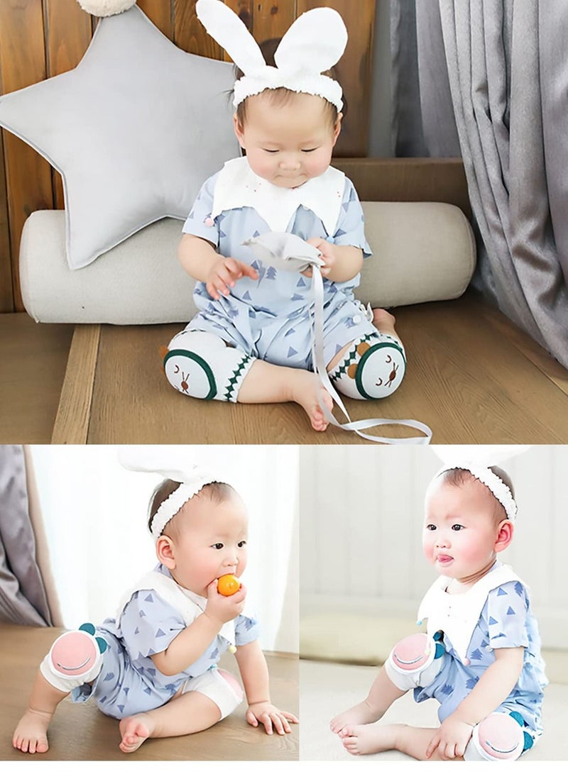 Generic 4 Pairs Baby Knee Pads for Crawling, Anti Slip Adjustable Breathable Unisex Leg Warmer Safety Walking Elastic Kneepads 0-4 Years Boy And Girl - Image 2