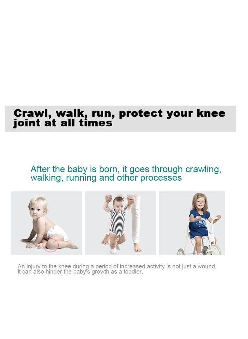 Generic 4 Pairs Baby Knee Pads for Crawling, Anti Slip Adjustable Breathable Unisex Leg Warmer Safety Walking Elastic Kneepads 0-4 Years Boy And Girl - Image 3