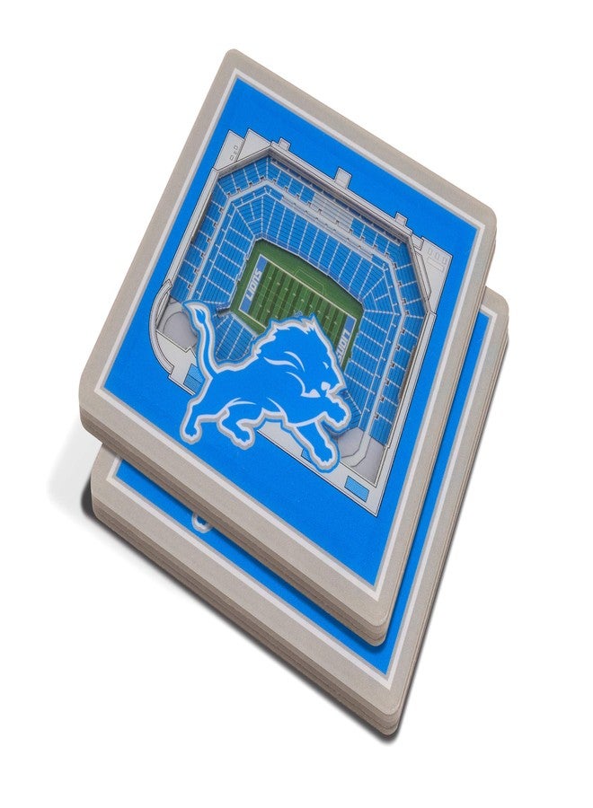 يو ذا فان YouTheFan NFL Detroit Lions 3D StadiumView Coaster - Ford Field (عبوة من 12 قطعة) - Image 1