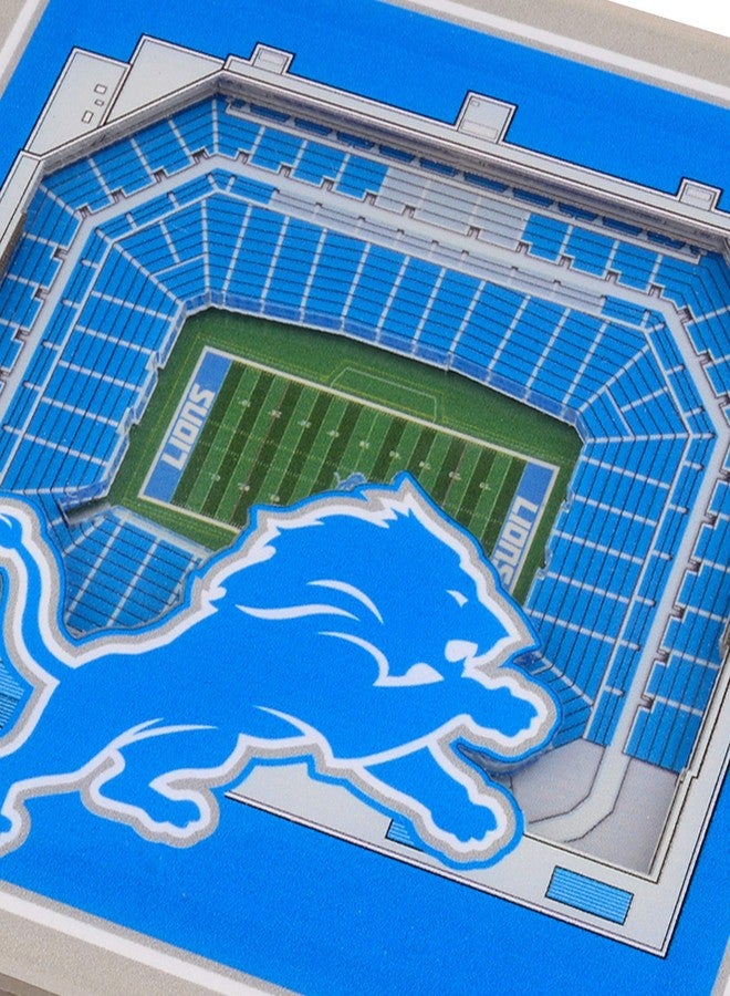 يو ذا فان YouTheFan NFL Detroit Lions 3D StadiumView Coaster - Ford Field (عبوة من 12 قطعة) - Image 3