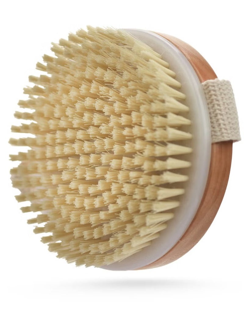 ميلا فرشاة الجسم الجافة من ميلا, تحسن صحة البشرة وجمالها - شعيرات طبيعية - تزيل الجلد الميت والسموم - Image 2