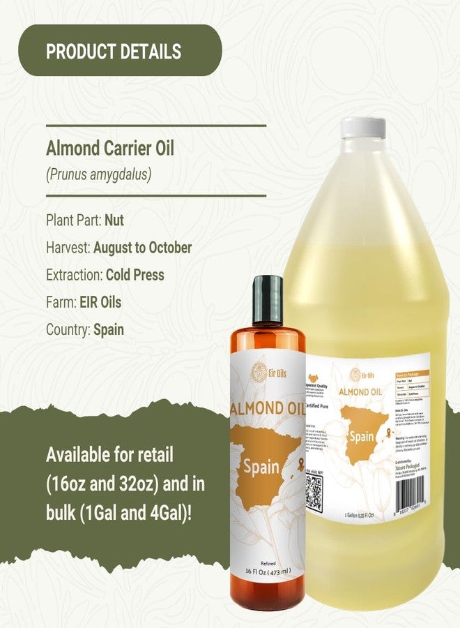 Nature Packaged Sweet Almond Oil (16 oz) - for Skin and Hair - Carrier Oil for Essential Oils Mixing - From EIR Oils' Farm in Mallorca, Spain - 2 Packs - Image 4
