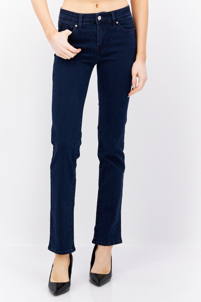 Levi's جينز دنيم مغسول للنساء بقصة عادية، أزرق - Image 1