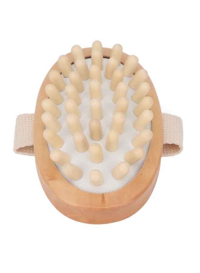 YOSOO Gasbag Massage Brush Wood Massage Body Brush Soothing Lymphatic Drainage Hand Drying Body Gasbag Brush Peeling Brush With Soft Massage Nodules Shower Brush Body Scrubber - Image 2