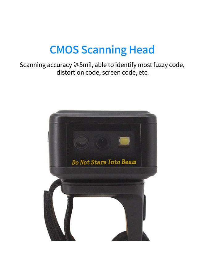 Barcode Scanner 1D/2D/QR Barcode Portable Finger Handheld Wearable Ring Code Reader Support for Windows PC Computers Supermarket Library Express Company Warehouse - Image 4