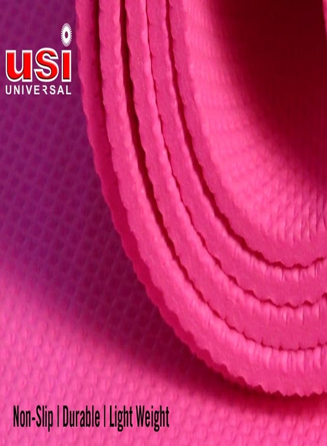 USI UNIVERSAL Yoga Mat, 60cmx183cm Yoga Mat, Dense Foam, Non-slip, Durable, Light Weight 4 mm Yoga Mat For Men & Women, High Density Anti-Tear Exercise Yoga Mat with Carrying Strap - Image 4