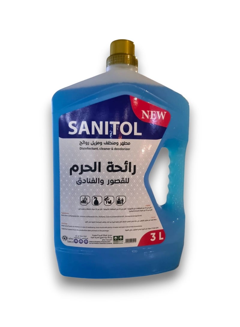 Sanitol Disinfectant, Cleaner & Deodorizer, Haram Scent, 3L