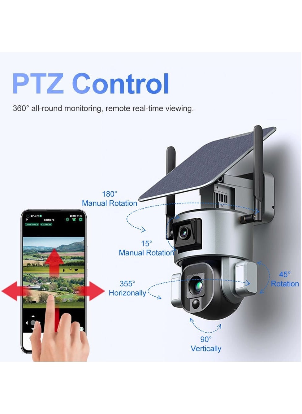 إل إس فيجن Lsvision MS1 Solar Surveillance Camera 128GB