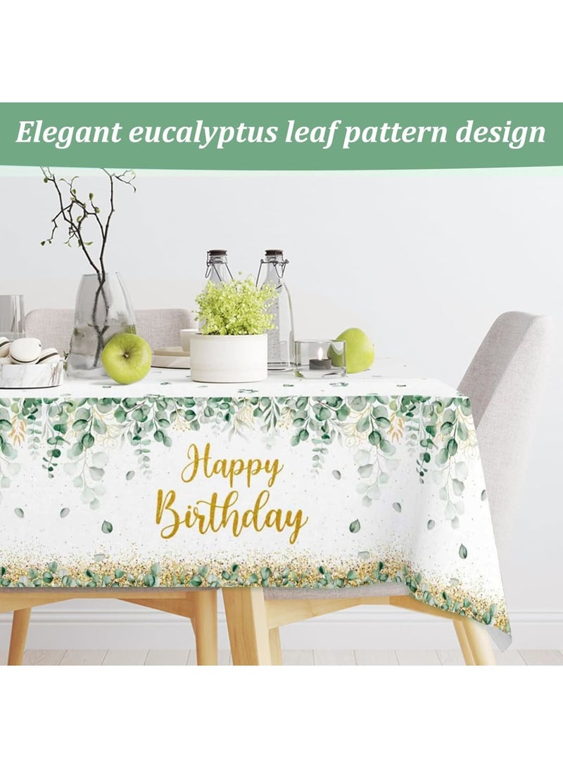 SYOSI Birthday Table Cloth, Party Table Cover with Happy Birthday Design for Table Decorations, Reusable Waterproof Tablecloth for Birthday Parties Events and Celebrations, 220 x 130 cm - Image 3