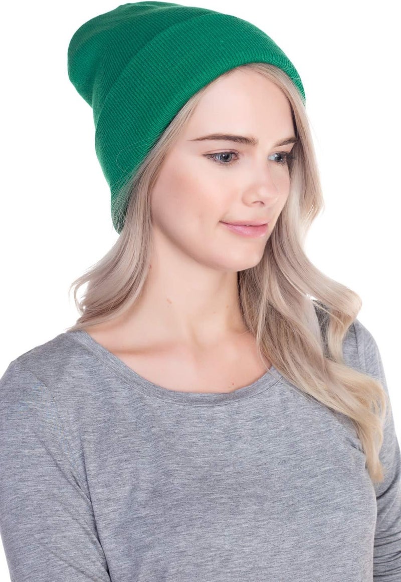 Top Level Beanie Men Women - Unisex Cuffed Plain Skull Knit Hat Cap - Image 3