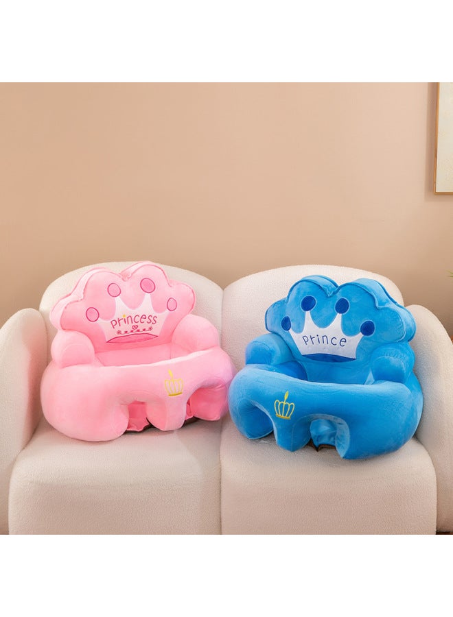 Crown Baby Seat Infant Learning To Sit Sofa Baby Learning To Sit Artifact Anti-rollover Manufacturers Wholesale-Specifications:Leather Shell (without Filling)-Color:Gray Crown - Image 4